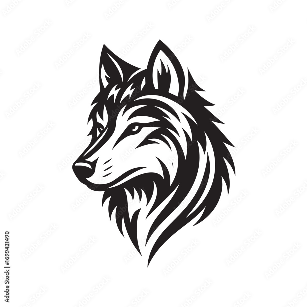Obraz premium wolf head vector