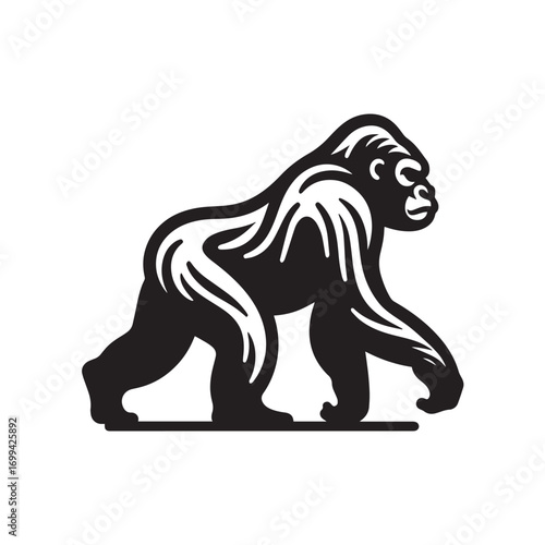 vector illustration of a gorilla