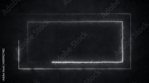 Glowing Rectangles Abstract Outline Animation Electric Neon Effect Background