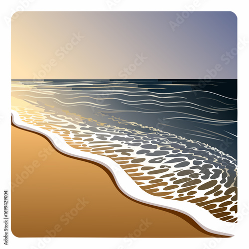 gentle tides of acceptance vector illustration for mindfulness and self-care campaigns