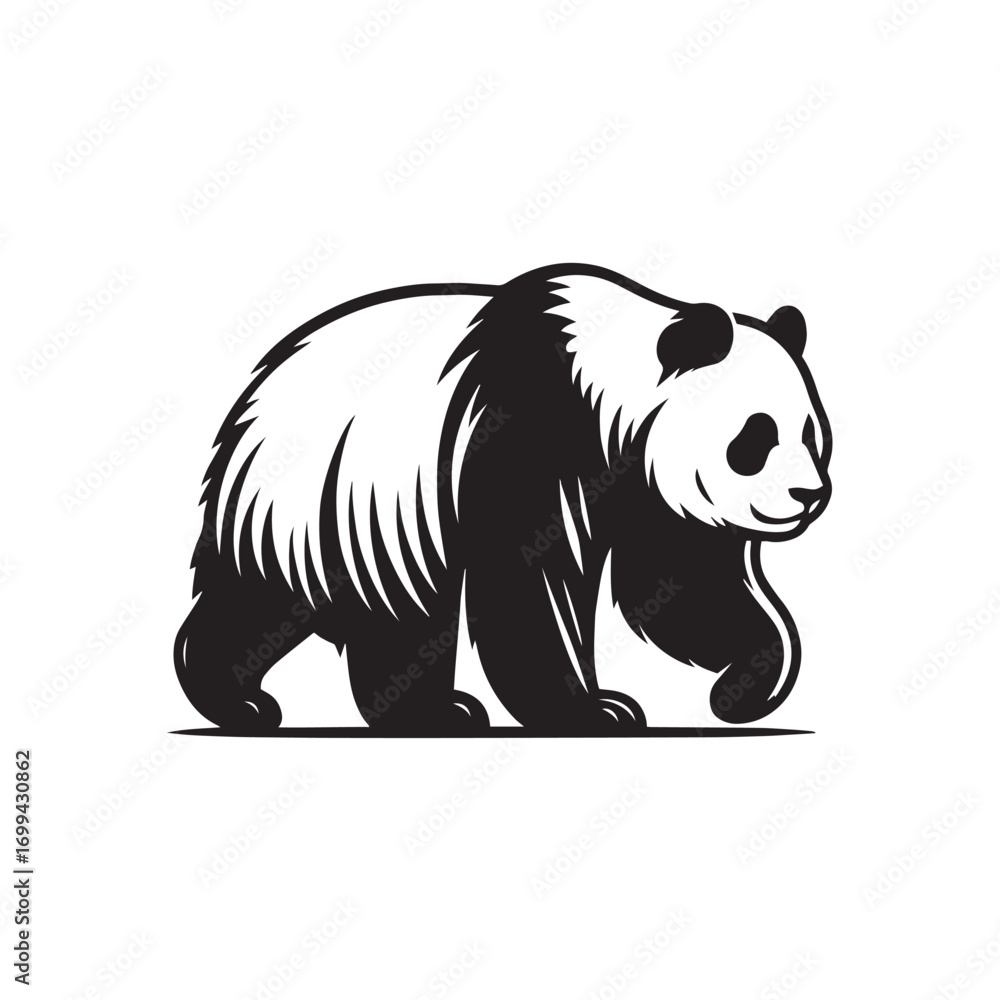 Obraz premium vector illustration of a panda