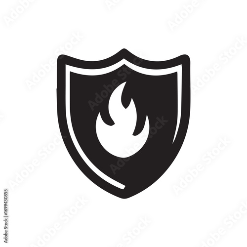 warning sign of fire vector illustration
