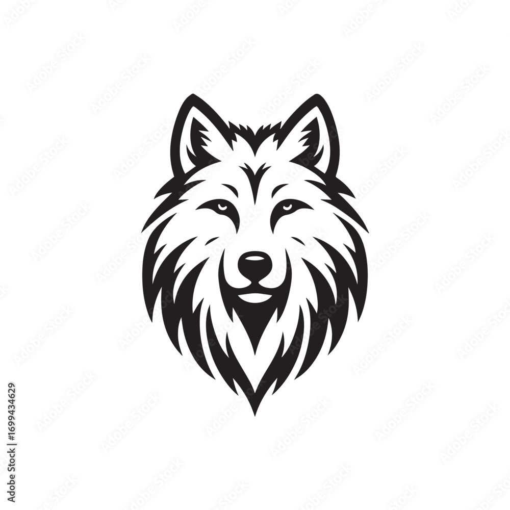 Obraz premium vector illustration of a wolf