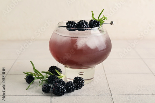 Glass with tasty cool black...