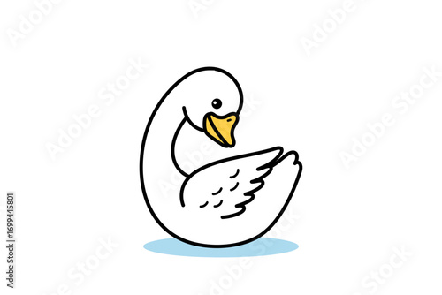 Swan Cartoon Illustration