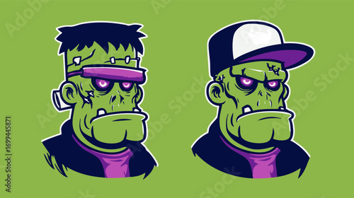 Halloween Frankenstein Baseball Team