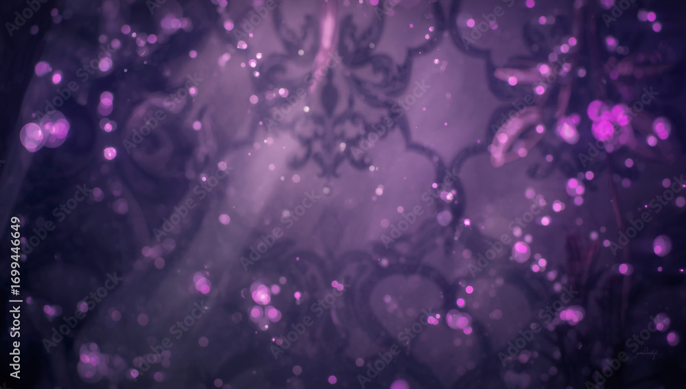 Obraz premium Mystical Purple and Pink Abstract Background: Vibrant Bokeh with Whimsical Textured Patterns in Elegant Glow