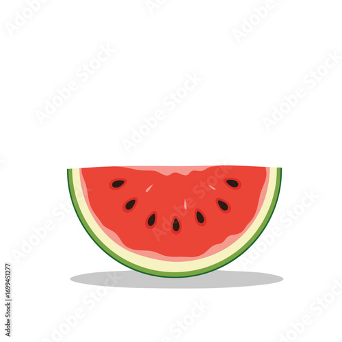 Vector icon of a piece of watermelon