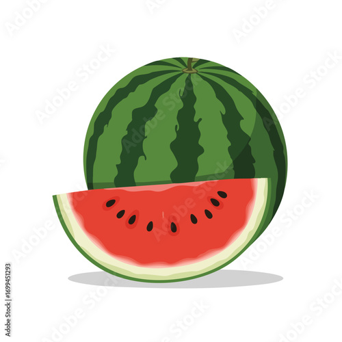 Watermelon fruit vector icon