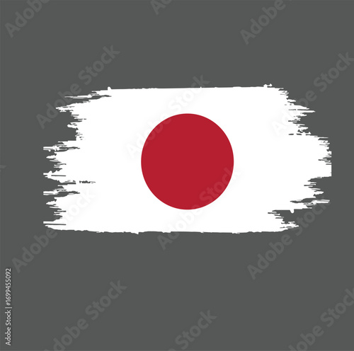 Japan Flag Brush Paint Images With Transparent Background, Stock Photos, 3D objects, Japan flag Royalty Free Vector Image, Symbol of Japan 