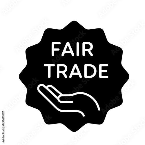 Globally recognized fair trade icon symbolizing ethical sourcing, sustainable development, and social equity