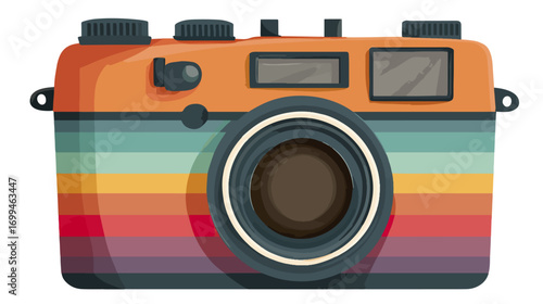 Colorful retro camera design
