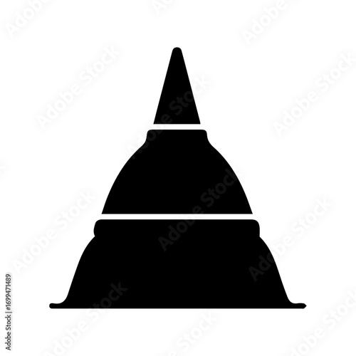Buddhist Stupa Silhouette