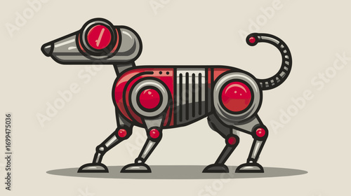 Mechanical dog illustration