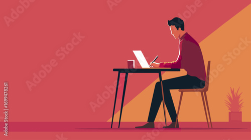 Person working on laptop