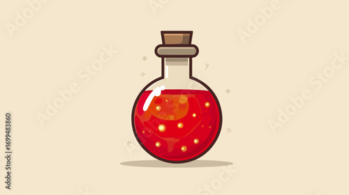 Red potion bottle illustration