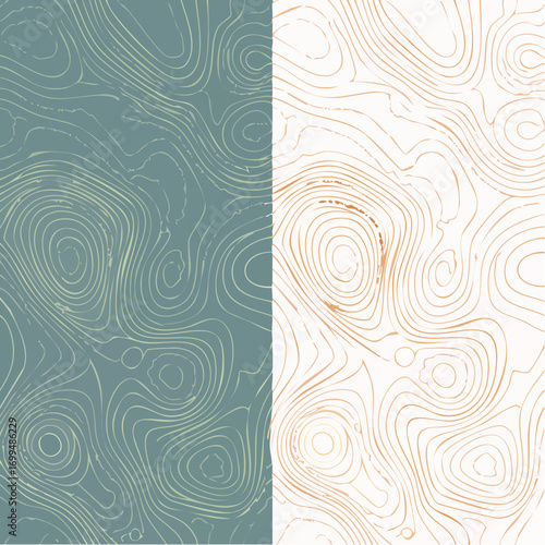 Topographic map contour lines pattern background wavy banner geometric form vector illustration
3