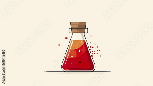 Lab flask with liquid