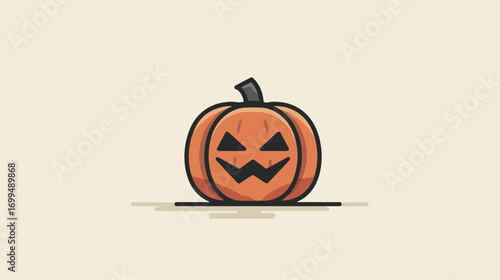 Orange halloween pumpkin illustration
