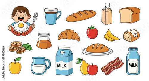A collection of delicious breakfast food items for a healthy and energizing morning meal