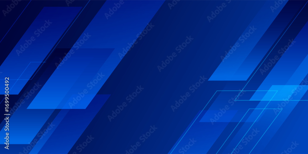 Obraz premium dark blue background with abstract square shape, dynamic and sport banner concept. modern abstrack dark blue.