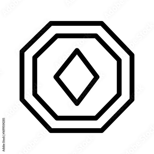 Crypto Coin Line Icon of Digital Collectibles Icon Set