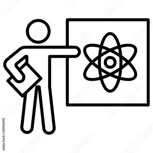 Scientist Teacher Outline Icon