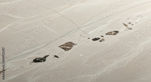 Marble Stone Surface Texture with Veins and Dark Spots