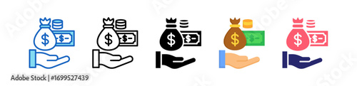 Venture Capital Multiple Style Icon Set Collection. 