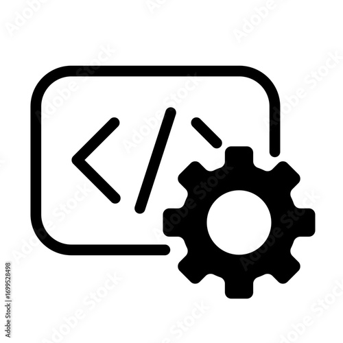 Source Code File Line Icon of Compiling and Building Icon Set