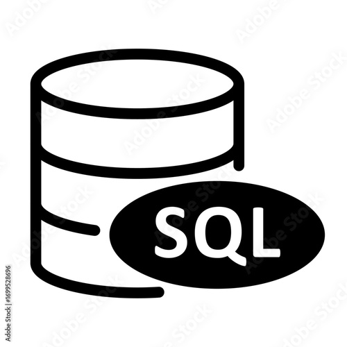 SQL Database Line Icon of Databases (Specific Types) Icon Set