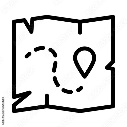 Adventure Game Line Icon of Game Genres Icon Set