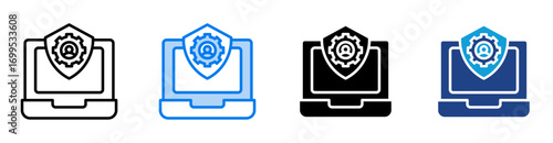 it department icon set multiple style collection