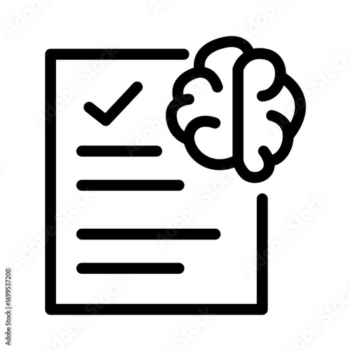 AI Contract Line Icon of Smart Contracts Icon Set