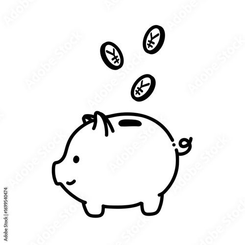 笑顔の豚の貯金箱　ポイ活　副業