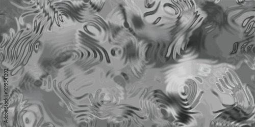 Abstract monochromatic digital art with fluid wavy patterns and textured gradients creates an intriguing design suitable for various creative purposes