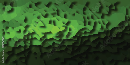 Abstract green geometric background featuring textured polygonal shapes and shadow play for modern design concepts and artistic wallpapers