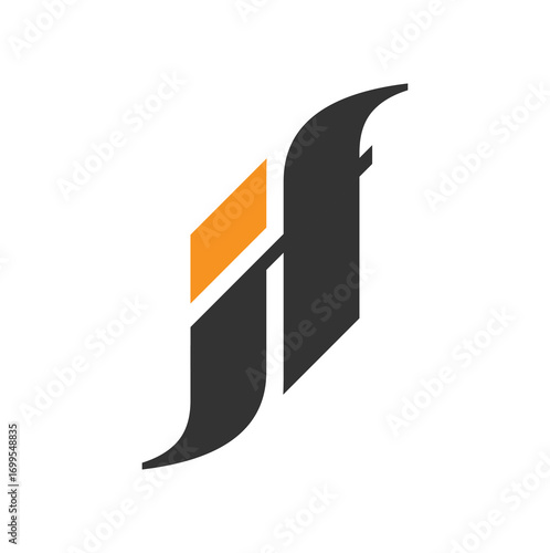 JF letter logo template, JF logo design template