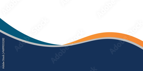 blue and orang abstract wave background. great for banner, presentation, name card, etc. vector eps10
