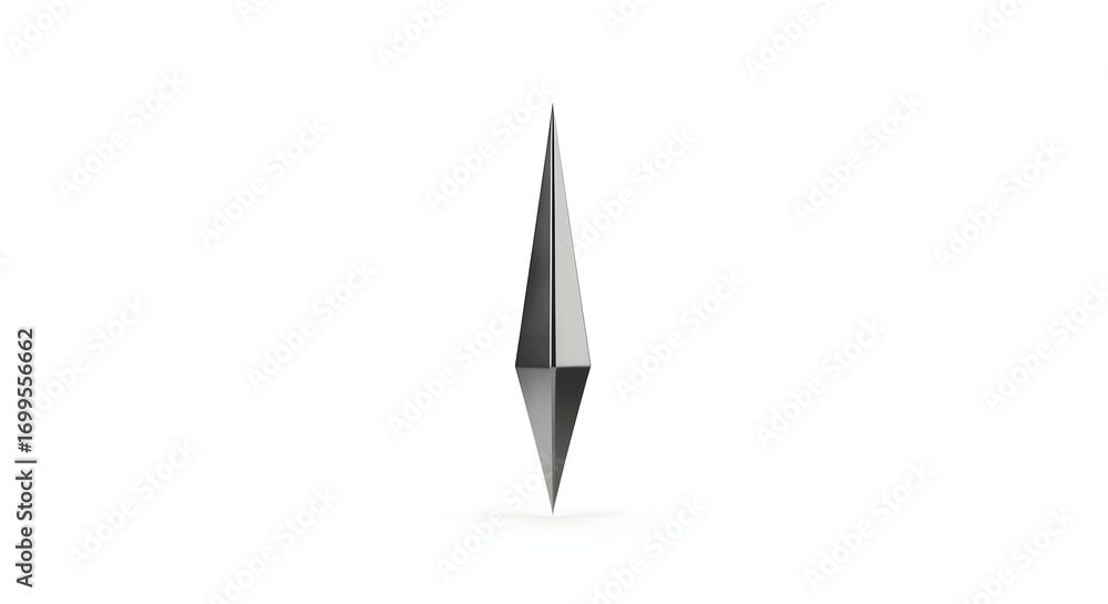 Fototapeta premium Modern, Geometric Prism A Study in Shadows and Light Against a Pure White Background
