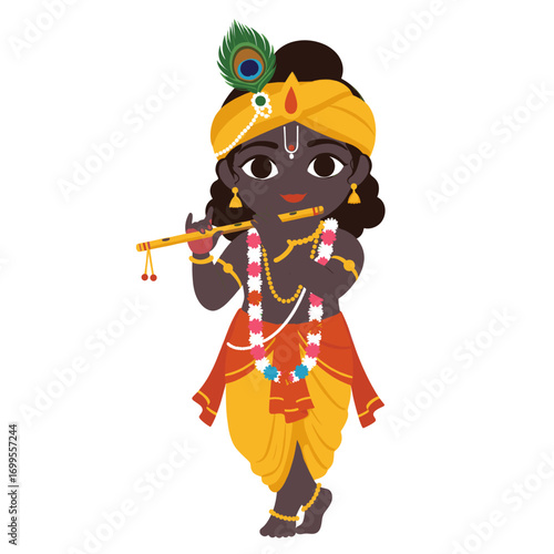 Vector of Hindu Goddess Khrisna