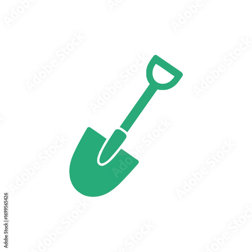  a simple, stylized illustration of a shovel.