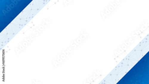 ビジネス　フレーム　幾何学　青　ネットワーク　網