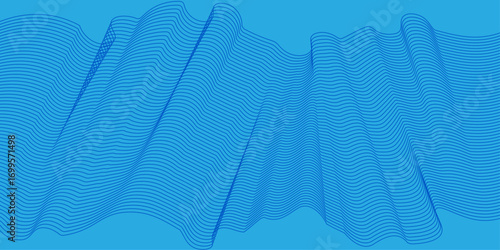 Abstract blue background with flowing wave lines and a subtle curve design. Abstract modern background with blue wavy lines and particles, Abstract wavy lines and neon glow on a blue background, wave 