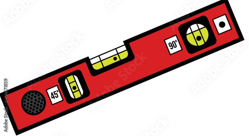 Precise Red Spirit Level Tool for Accurate Measurements