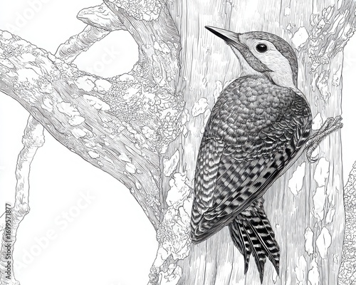 Wallpaper Mural Bird Conservation Coloring Book Pages – Hornbill, Forest Birds, and Woodpecker Line Art for Kids and Adults Torontodigital.ca