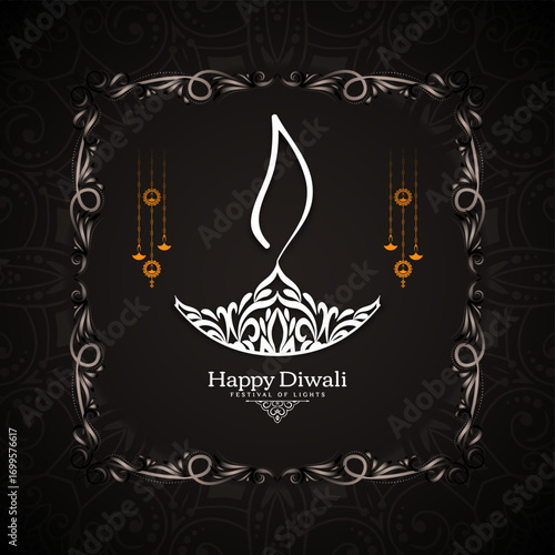 Happy Diwali Indian religious festival celebration background