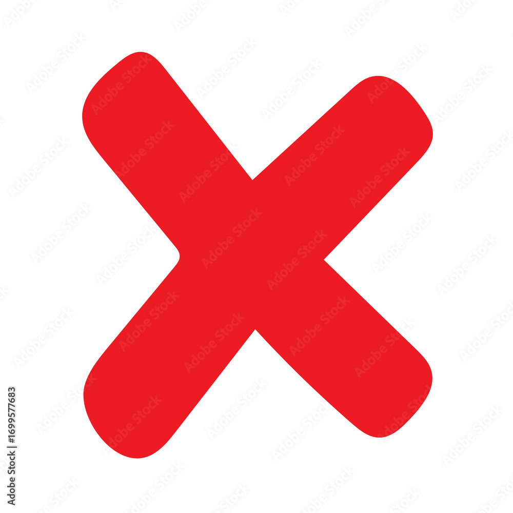 Obraz premium Red X Mark Symbol