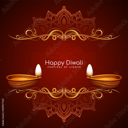 Happy Diwali Indian cultural festival decorative background