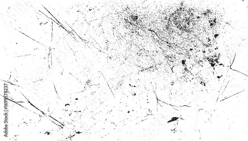 Dirty or dust film grain speck grit grunge overlay on  grain dot white paper noise texture with distress effect vector illustration pattern background.